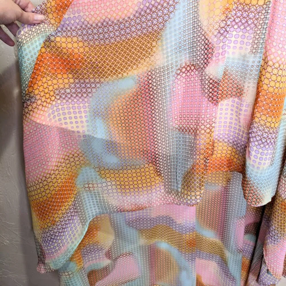 Guess Party Dress Womens 4 Rainbow Pastel Asymmetrical Hi Low Fairy Formal Gown - Picture 3 of 9